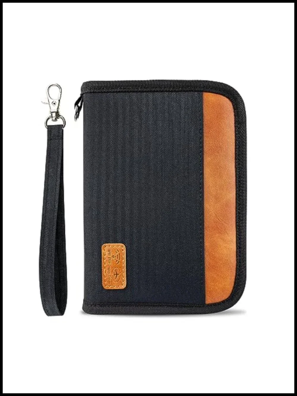 Passport Travel Wallet RFID Blocking Organizer Zipper Clutch Bag
